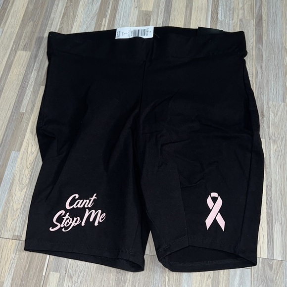 TORRID breast cancer awareness black bike short! - Picture 4 of 4